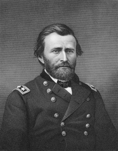 Generale Ulysses Simpson Grant, inciso da un dagherrotipo di Robert E. Whitechurch (1814-c.83) da Mathew B. Brady